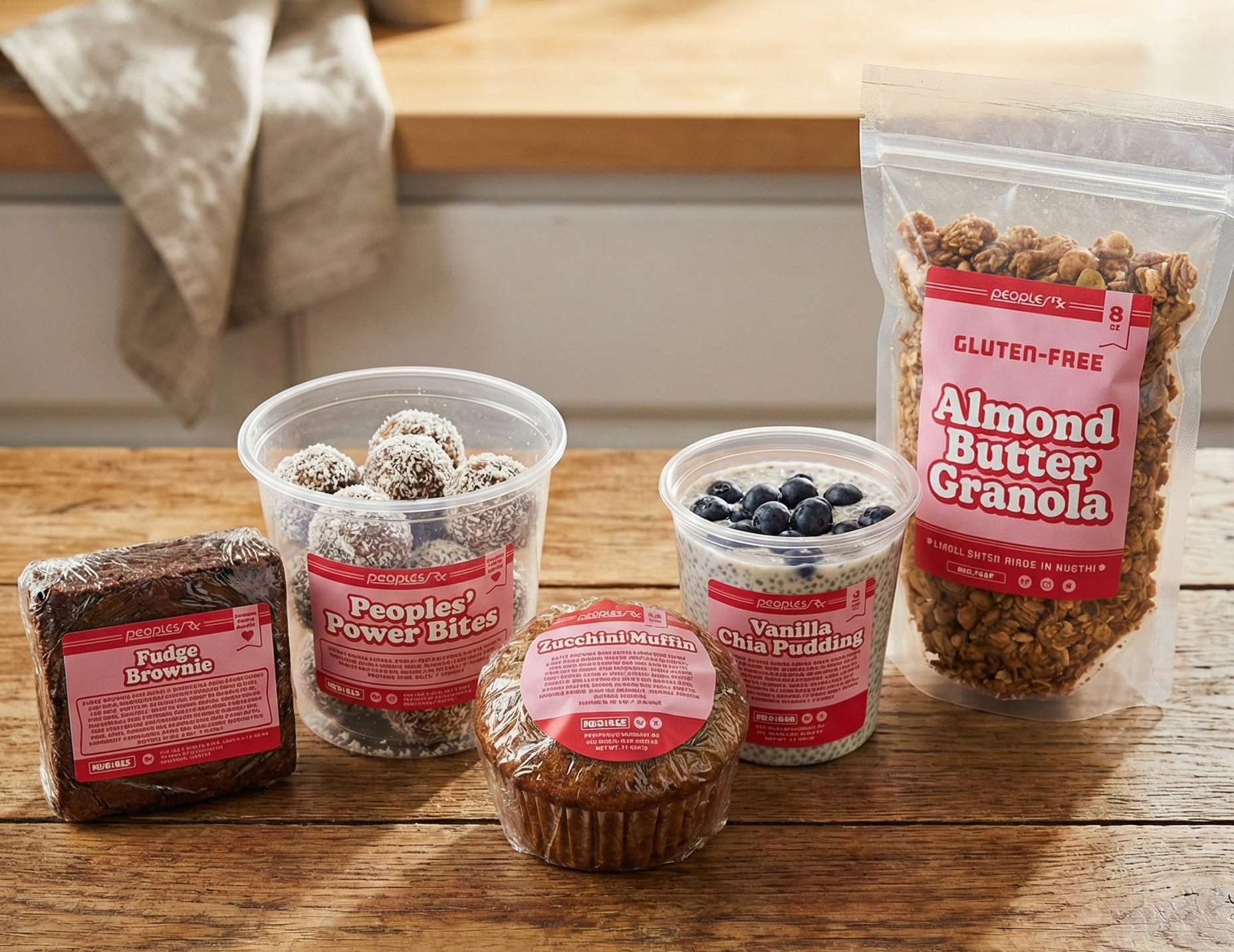 Finished products on shelf